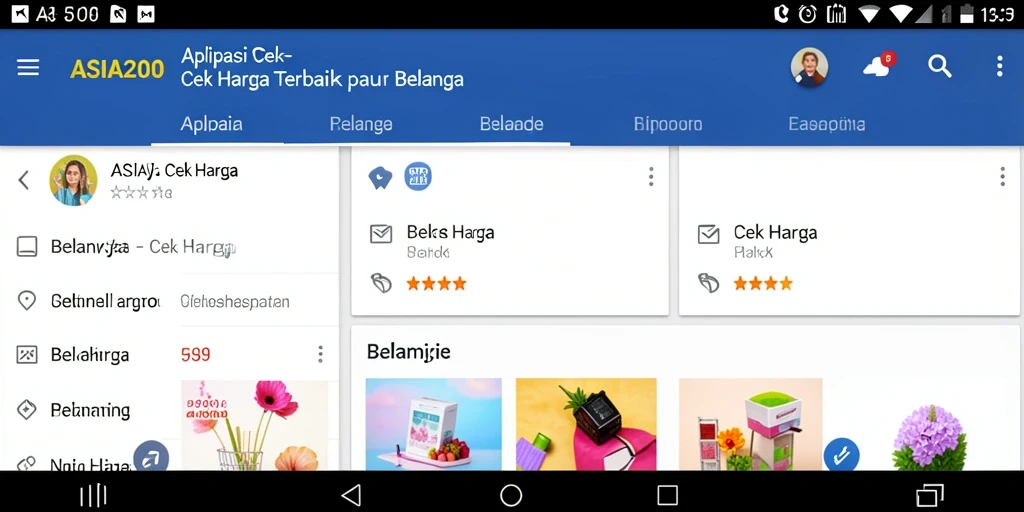 Antarmuka utama ASIA200 menampilkan fitur Cek Harga dengan jelas.