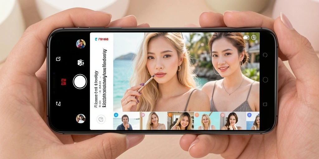 Antarmuka FB168 yang menarik untuk edit foto Kamera Beautify.