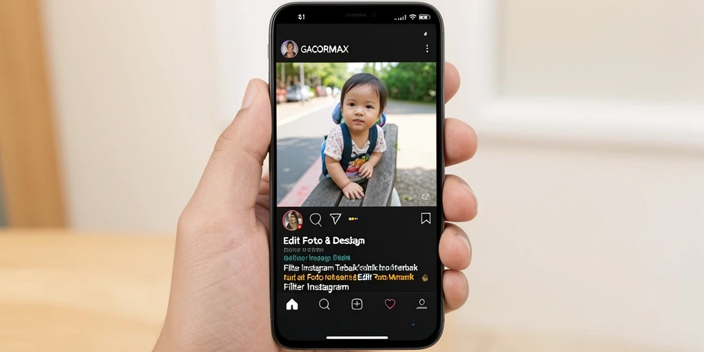Antarmuka GACORMAX yang mudah digunakan untuk filter Instagram.