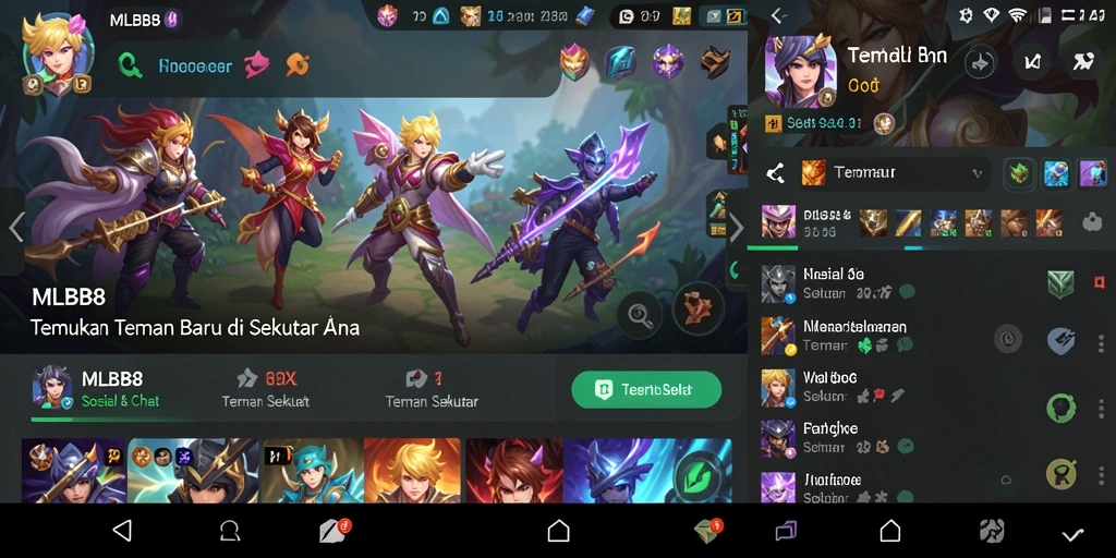 Tampilan antarmuka MLBB8 yang modern dan fungsional.