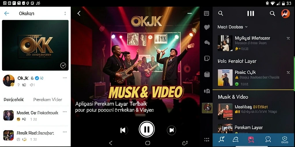 Tampilan antarmuka aplikasi <strong>OKJK</strong> yang intuitif untuk perekaman layar yang mudah.