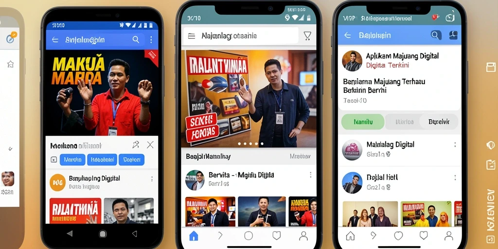 Antarmuka aplikasi SVIP10 yang menarik untuk Majalah Digital.